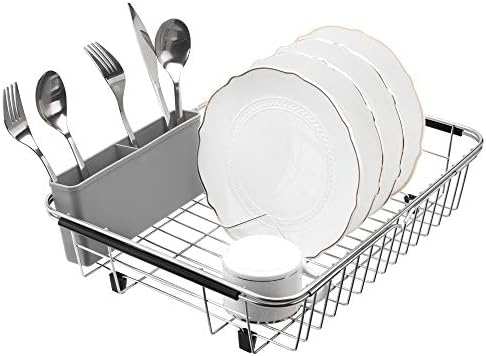 SANNO Expandable Stainless Steel Dish Drying Rack