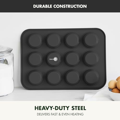 GreenPan Bakewell 12-Cup Muffin Pan, Healthy Ceramic Nonstick