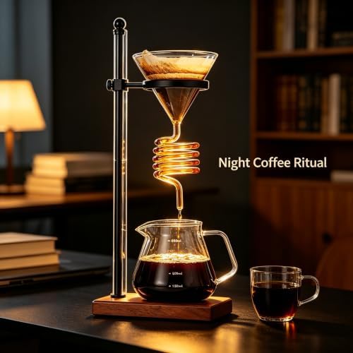 Pour Over Coffee Maker 3-Piece Set, Adjustable Stand