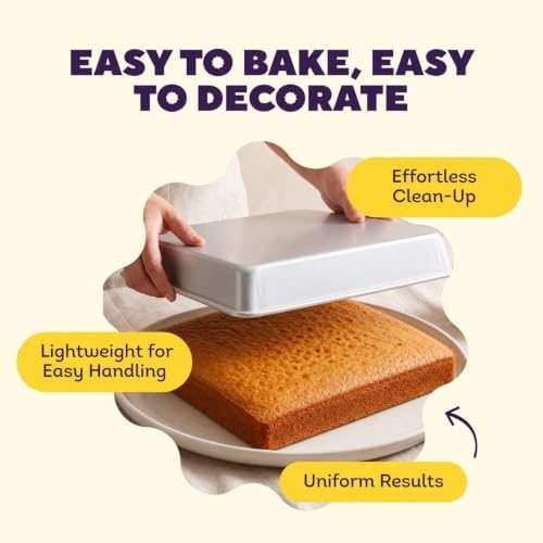 Wilton Aluminum Square Cake Pan, Made Without PFAS, 12 x 12 in.