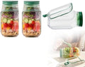 2026 New Salad Jar with Side Opening Leakproof Mason Jar Salad
