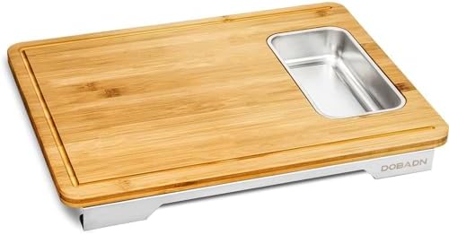 Bamboo Cutting Board for Kitchen Meal Prep & Serving - Wood Chopping