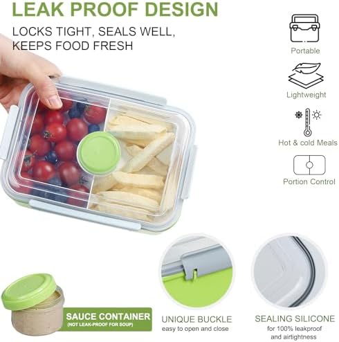 47oz Salad Lunch Container To Go, 3 Pack Salad Bowls Bento Lunch Boxes