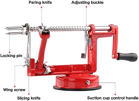 Apple Peeler Corer, Long lasting Chrome Cast Magnesium Alloy Apple