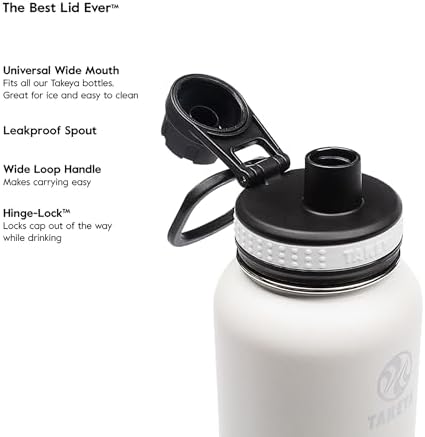Takeya Originals 32 oz Vacuum Insulated Stainless Steel Water Bottle