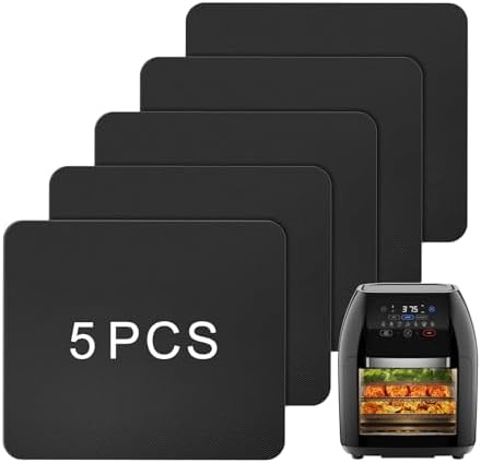 5pcs Reusable Air Fryer Oven Liners Compatible with Chefman XL 10QT