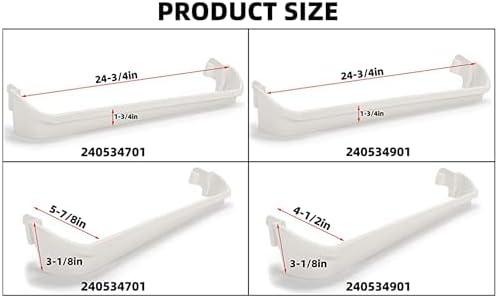 Kojem 2 x 240534901 & 1 x 240534701(Middle) Refrigerator Door Shelf
