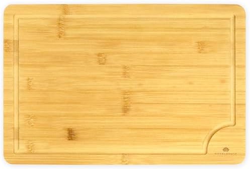 Large Cutting Board, 15x10x0.5 Bamboo Cutting Boards for Kitchen
