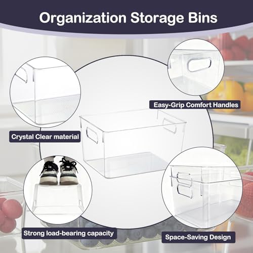 Clear Plastic Storage Bins – Pantry Organizers & Storage Containers