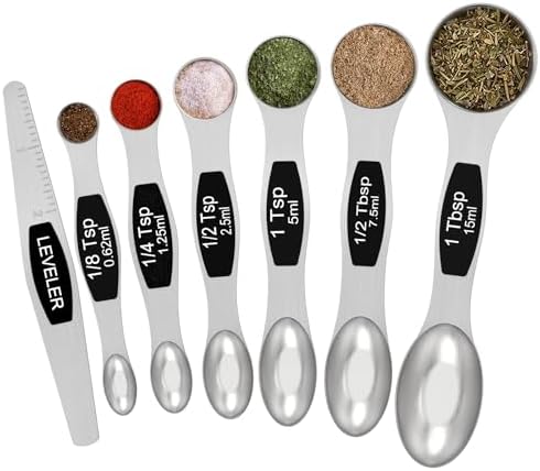 Wildone Magnetic Measuring Spoons Set, Stainless Steel Measuring