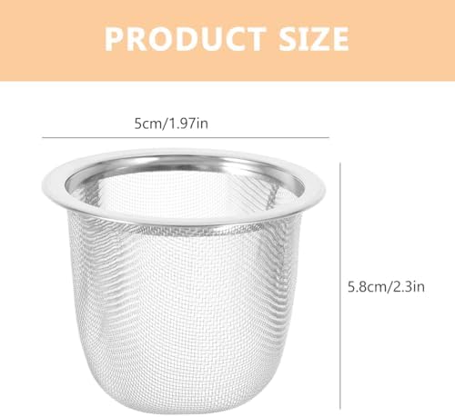 Luxshiny Tea Filter Stainless Steel Set of 8 5.80X5.80X5.00cm/2.28X2.