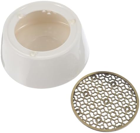 Ceramic Teapot Warmer White Zinc Alloy Base for Gentle Heat