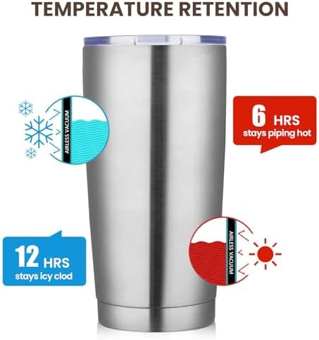 MEWAY 20oz Tumbler 4 Pack Double Wall Vacuum Insulated Travel Mug