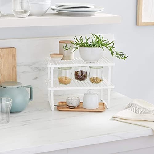 Amazon Basics Metal Cabinet Organizer Shelves, Set of 2
