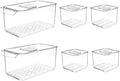 SANNO Produce Saver Containers for Refrigerator - Stackable Kitchen