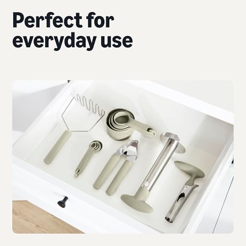 Amazon Basics Potato Mashers, 2-Piece Set, Stainless Steel, Soft Grip