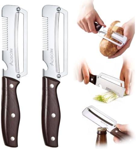 2 Pack Large Multifunctional Vegetable Peeler, 3-in-1 Peelers For