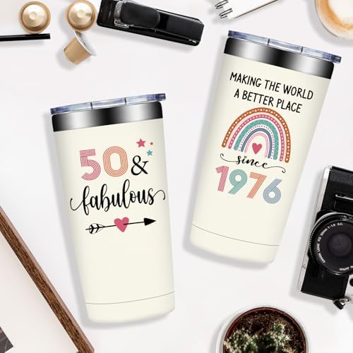 50th Birthday Gifts Her - 1976 50th Birthday Decorations for Women