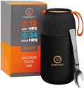 Vacuum Insulated Food Jar. Large 24oz Bowl incl. Folding Spoon, Cup.
