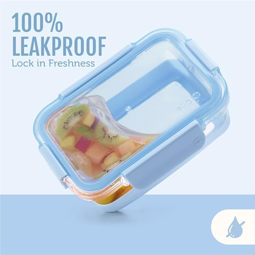 Ello Duraglass Refresh 10-Piece 3.4-Cup Meal Prep Containers