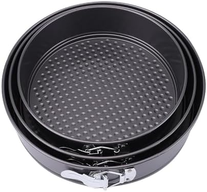 3pcs Set Detachable Cheesecake Mold Metallic Carbon Steel Leakproof
