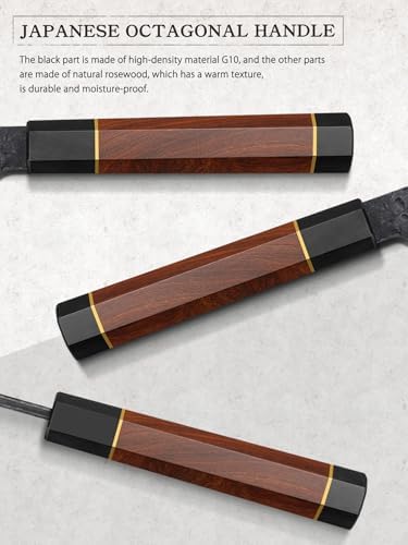 HOSHANHO 7-Piece Japanese Kitchen Knife Set with Block