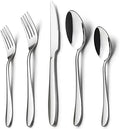 HaWare 40-Piece Silverware Set, Stainless Steel Flatware Service for 8