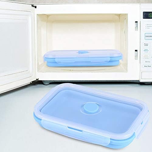 Silicone Collapsible Food Storage Containers, 800ml Airtight Meal Prep