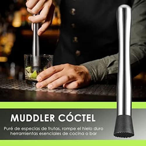 Muddler for Cocktails Set, 3 Pcs Cocktail Mixing Spoon Muddler