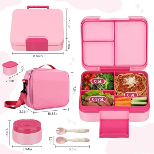 HWONMTE Bento Lunch Box Set with Soup Thermo