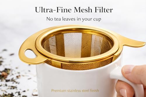 Tea Infuser Set (2 Pack) – Gold Stainless Steel Loose Leaf Tea