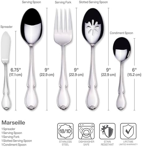 Mikasa Marseille 18.10 65 Piece Stainless Steel Flatware Set, Service