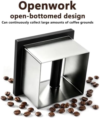 Espresso Knock Box,Built-in Desktop Stainless Steel coffee knock box
