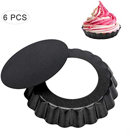 4 Inches Mini Tart Pan, Egg Tart Mold Set of 6, Mini Pie Tin Mini