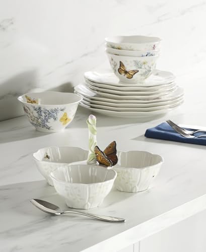 Lenox Butterfly Meadow Porcelain Chip and Dip Serving Set
