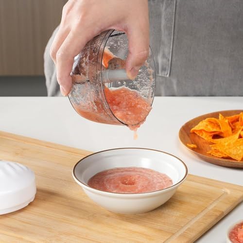 Manual Food Processor Vegetable Chopper 2.3 Cup Small Mini Hand Pull