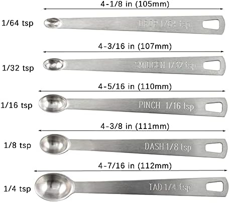 4Pack Mini Measuring Spoon Set, Small Teaspoon for Tiny Measurement