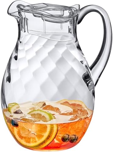 Abby - Bubbly Whirly - Plastic Pitcher (64 oz, 2 Quart), Clear Water