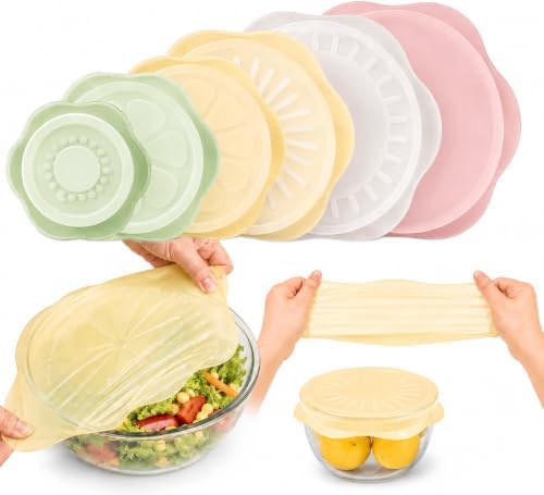 Silicone Bowl Covers, 6 Pack, Reusable Food Storage