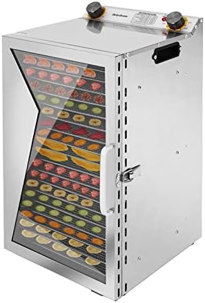 Commercial Food Dehydrator, 18 Stainless Steel Trays, 600W
