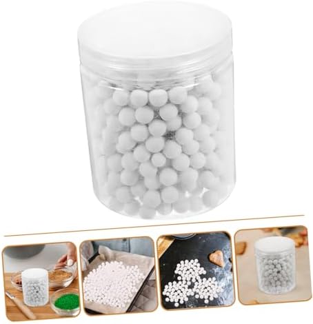 Reusable Ceramic Baking Beans 1 Bottle 9-10mm round White