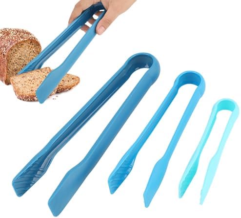 3 Sizes Bread Tongs, Blue
