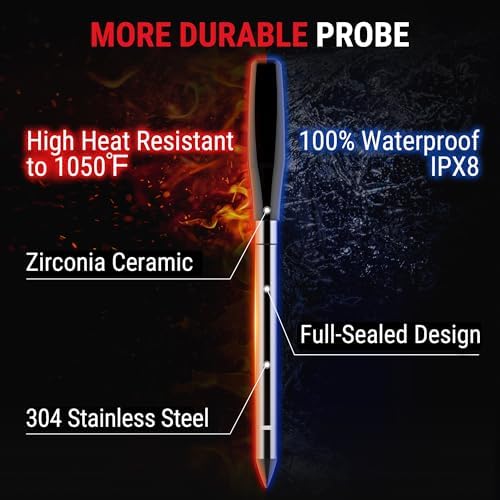 TempPro TempSpike 1000FT Wireless Meat Thermometer, 2 Probes