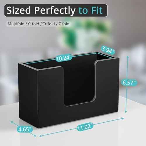 Wooden Paper Towel Dispenser Countertop, Bathroom Guest Towel Holder