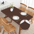 Rectangle Brown Tablecloth 42x72 Inch Fitted Fabric 6ft with Elastic