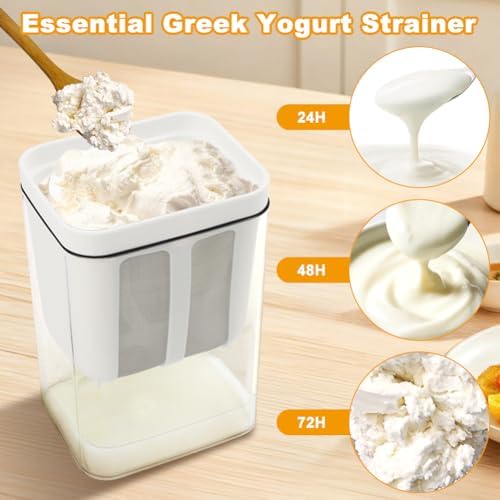 Greek Yogurt Strainer, 1.16Quarts Fine Mesh Strainer with Bag & Lid