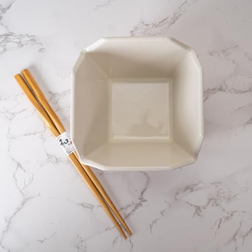 Urban Tokyo Chinese Takeout Box Style Porcelain Bowl With Chopsticks