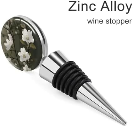 White Flowers Spring Wine Stopper Vacuum Alloy Wine Bottle Stopper