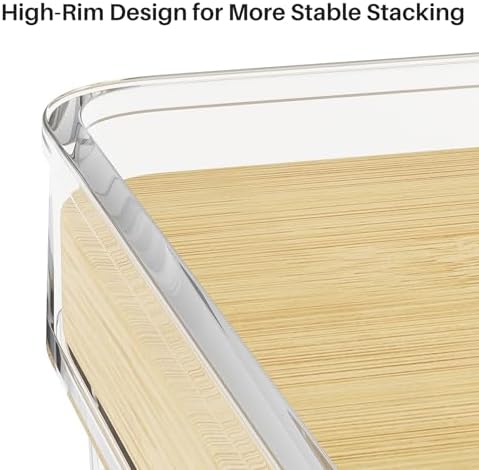 2 Set Pantry Organizer and Stackable Storage Kitchen,Sturdy and