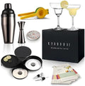 Margarita Kit - Set of 2 Margarita Glasses (8.5oz), 3-Tier Salt